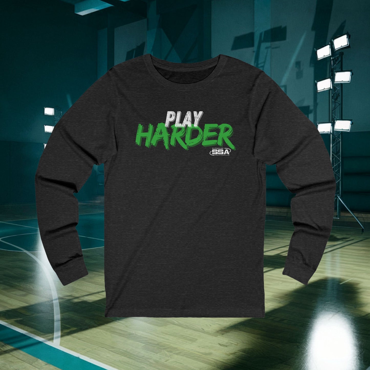 Play Harder Rusty | Softstyle Comfort Long Sleeve Tee