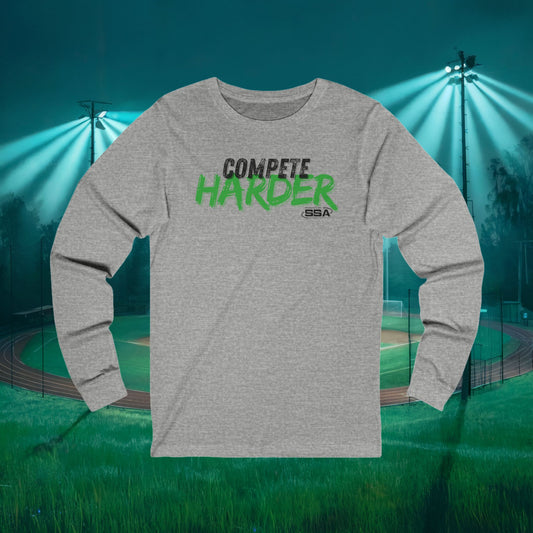 Compete Harder Rusty | Softstyle Comfort Long Sleeve Tee