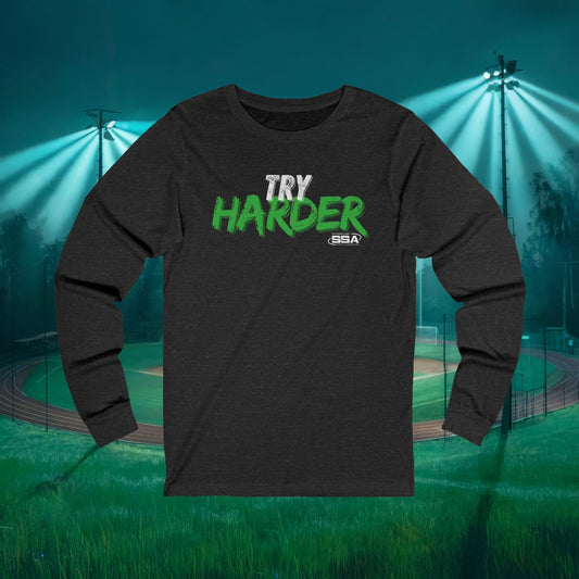 Try Harder Rusty | Softstyle Comfort Long Sleeve Tee